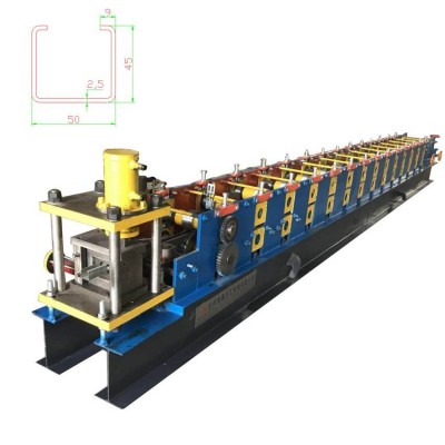 Galvanized Steel Profile C Channel Cold Roll Forming Machine Roll Former C Z Purlin Bending Machine